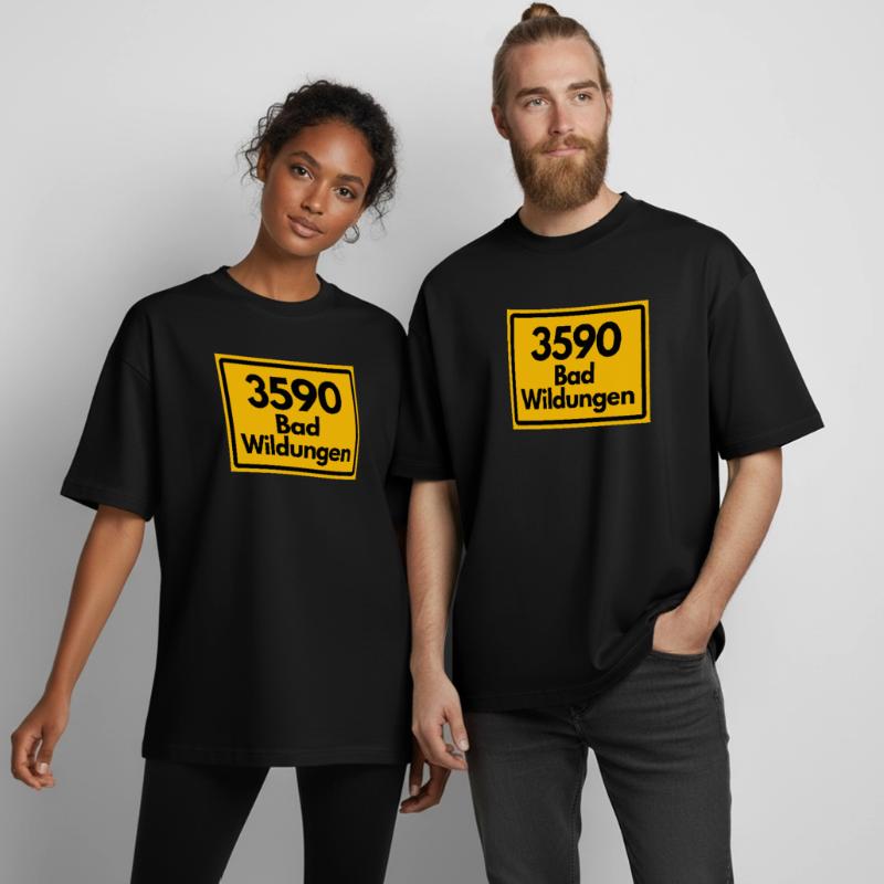 OLD POSTCODE POSTCODE RETRO 3590 BAD WILDUNGEN Heavyweight Boxy Unisex T-Shirt by Stanley/Stella