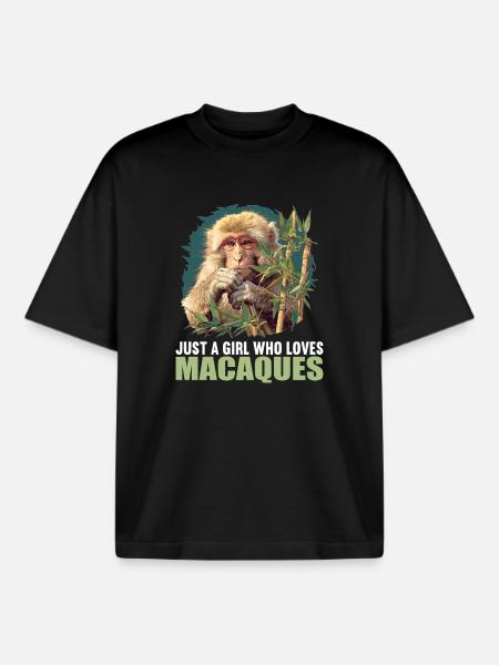 Makaken Makake - Boxy Heavyweight Unisex Organic T-Shirt von Stanley/Stella - Schwarz