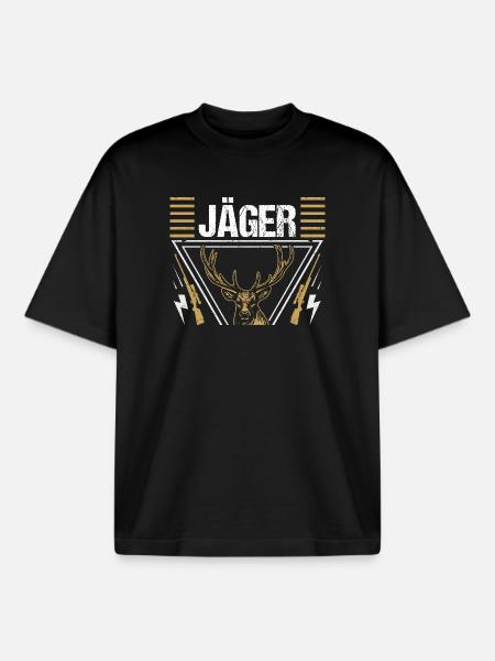 Chasse Chasse Chasseurs Chasseurs - T-shirt unisexe boxy épais biologique Stanley/Stella - noir