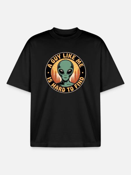 A Guy Like Me Alien - Boxy Heavyweight Unisex Organic T-Shirt by Stanley/Stella - black