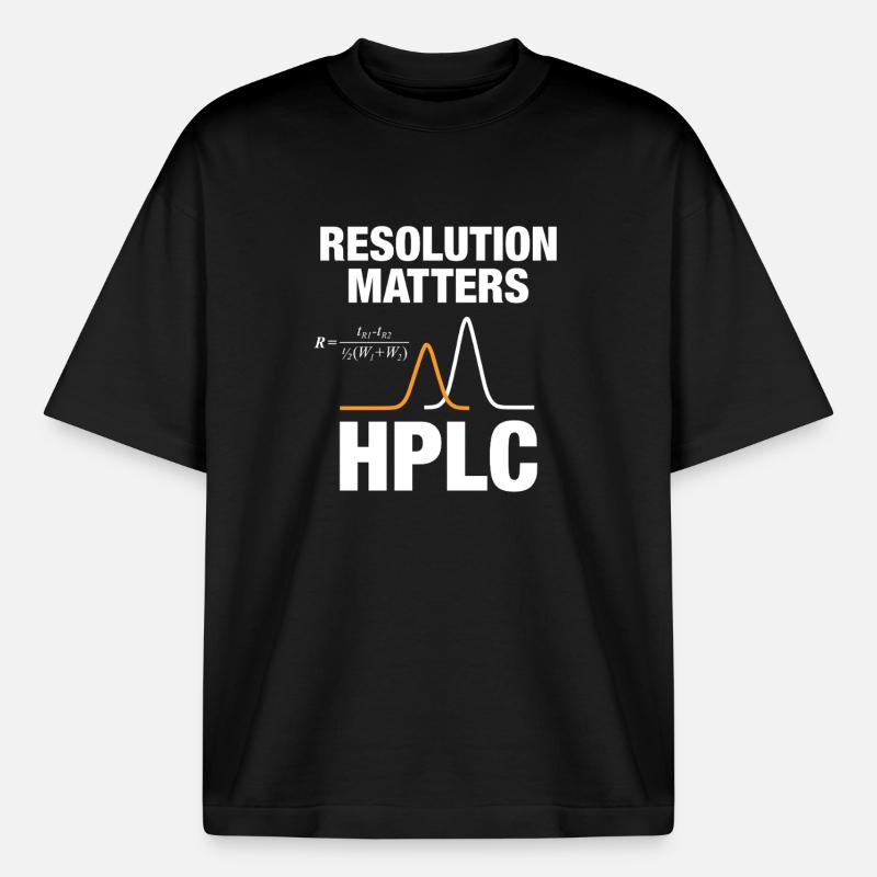 HPLC Peak Resolution Performance Chromatography - Boxy Heavyweight Unisex Organic T-Shirt von Stanley/Stella - Schwarz