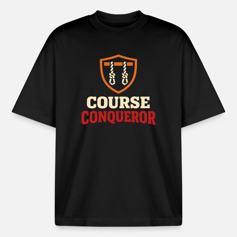 Parcours d’obstacles Course d’obstacles OCR - T-shirt unisexe boxy épais biologique Stanley/Stella - noir