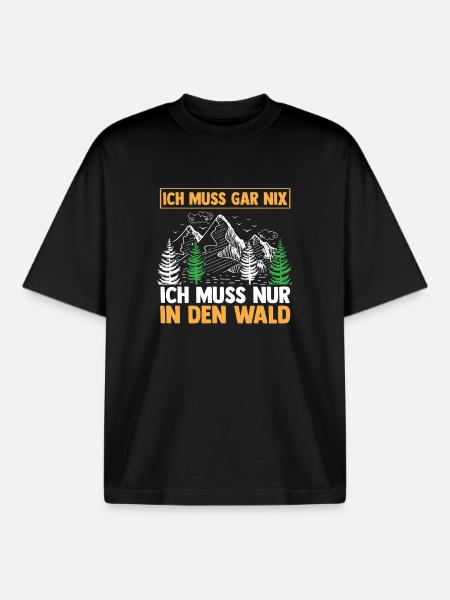Jagd Jagen Waidmann Jäger - Boxy Heavyweight Unisex Organic T-Shirt von Stanley/Stella - Schwarz