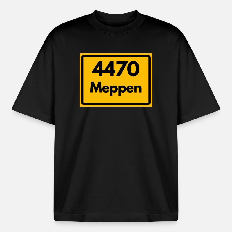 OLD POSTCODE POSTCODE RETRO 4470 MEPPEN - Boxy Heavyweight Unisex Organic T-Shirt by Stanley/Stella - black