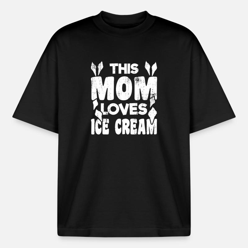 Eiscreme Mutter - Boxy Heavyweight Unisex Organic T-Shirt by Stanley/Stella - black