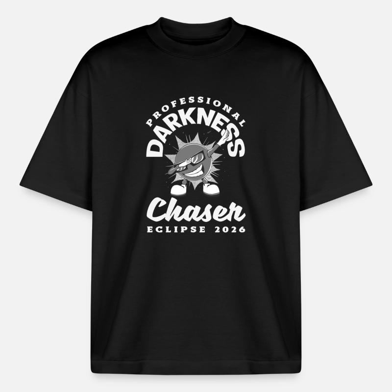 Solar eclipse 2026, August 12 - Boxy Heavyweight Unisex Organic T-Shirt by Stanley/Stella - black