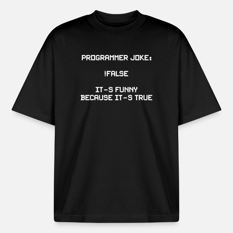 Lustiges Programmierer-Motiv für Entwickler, Coder - Boxy Heavyweight Unisex Organic T-Shirt von Stanley/Stella - Schwarz