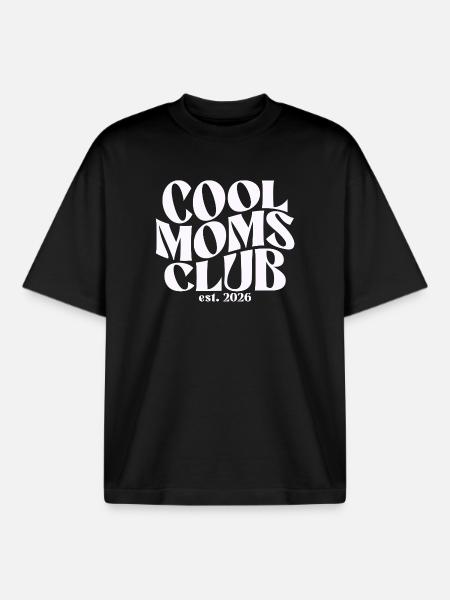 Cool Moms Club - Mors Dag Mor-gave - Stanley/Stella unisex boxy heavyweight T-shirt økologisk - sort