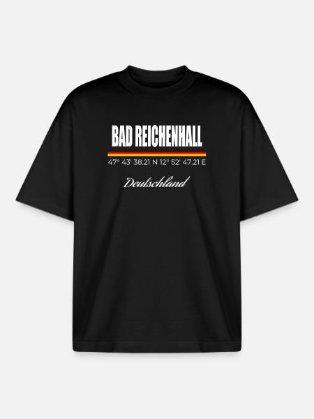 Bad Reichenhall - Boxy Heavyweight Unisex Organic T-Shirt von Stanley/Stella - Schwarz