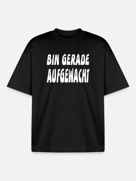Aufgewacht - Boxy Heavyweight Unisex Organic T-Shirt von Stanley/Stella - Schwarz