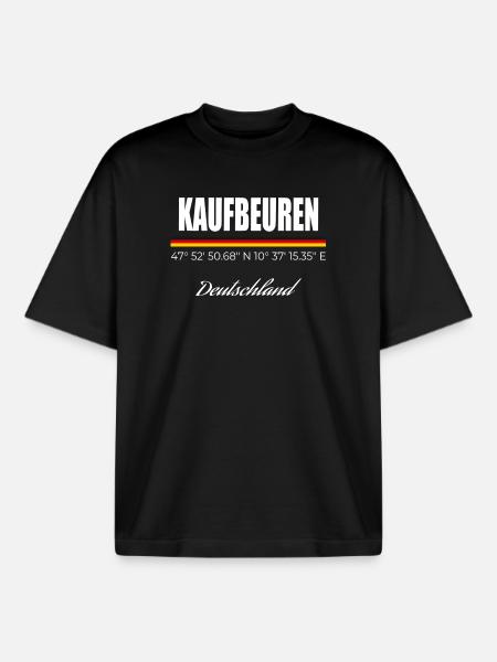 Kaufbeuren - Boxy Heavyweight Unisex Organic T-Shirt von Stanley/Stella - Schwarz