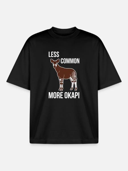 Okapi-liebhaber Okapi-tier Seltene Tierweltliebe - Boxy Heavyweight Unisex Organic T-Shirt von Stanley/Stella - Schwarz