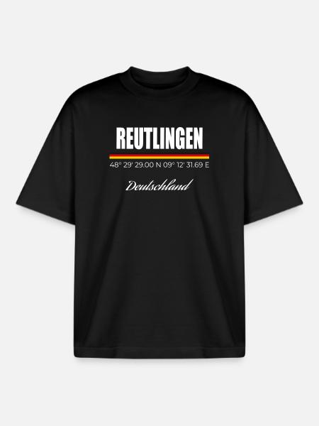 Reutlingen - Boxy Heavyweight Unisex Organic T-Shirt von Stanley/Stella - Schwarz
