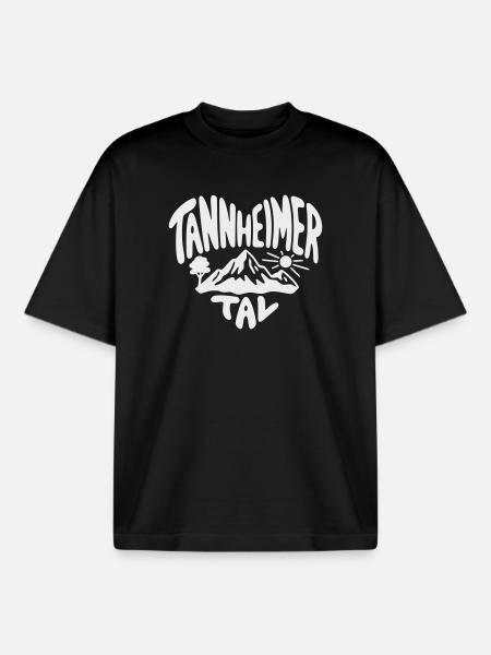 Tannheimer Tal Berglandschaft - Boxy Heavyweight Unisex Organic T-Shirt von Stanley/Stella - Schwarz
