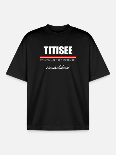 Titisee - Boxy Heavyweight Unisex Organic T-Shirt von Stanley/Stella - Schwarz