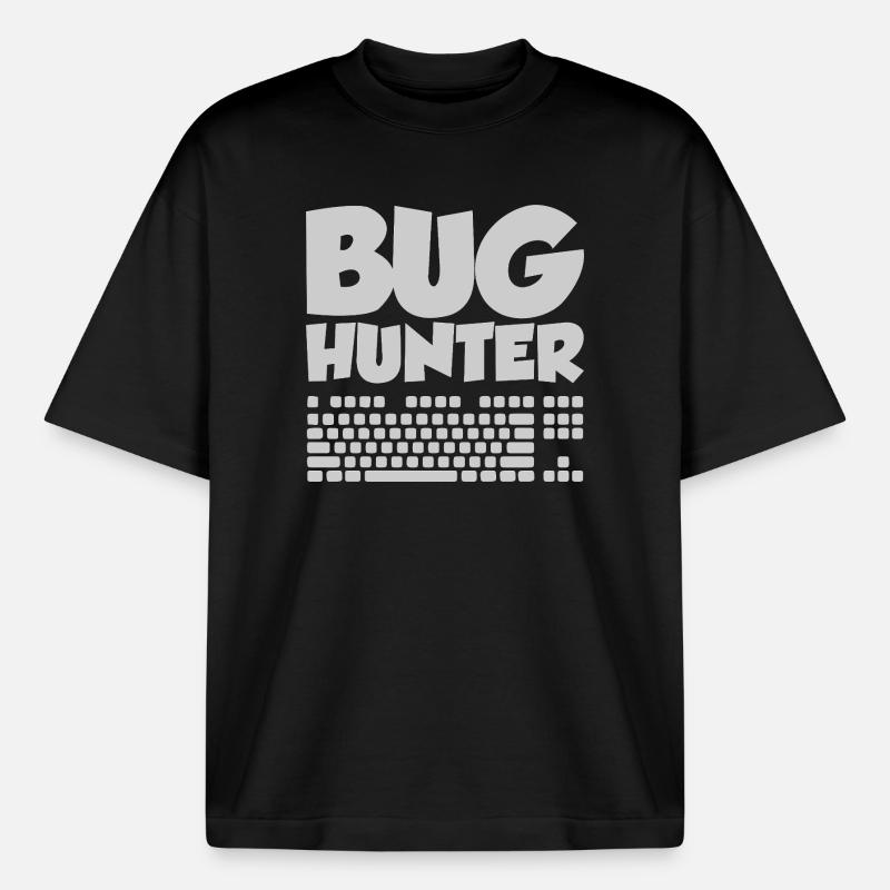 Funny Software Engineers Programmers Developers - Boxy Heavyweight Unisex Organic T-Shirt by Stanley/Stella - black