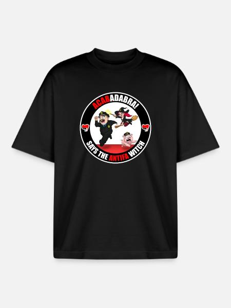 The Antifa Witch - Police - Boxy Heavyweight Unisex Organic T-Shirt by Stanley/Stella - black