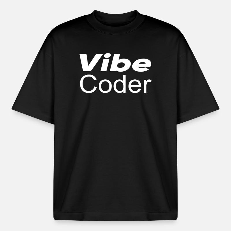 Techno-utopia: Vibe Coder - Boxy Heavyweight Unisex Organic T-Shirt by Stanley/Stella - black