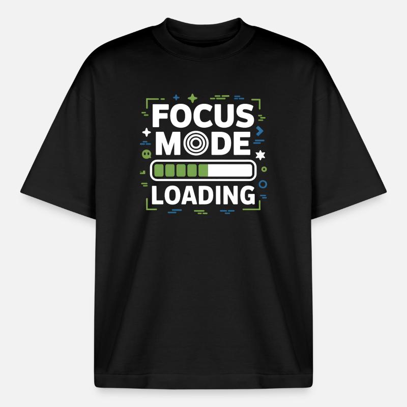 Focus Mode Loading ADHD Chaos - Boxy Heavyweight Unisex Organic T-Shirt by Stanley/Stella - black