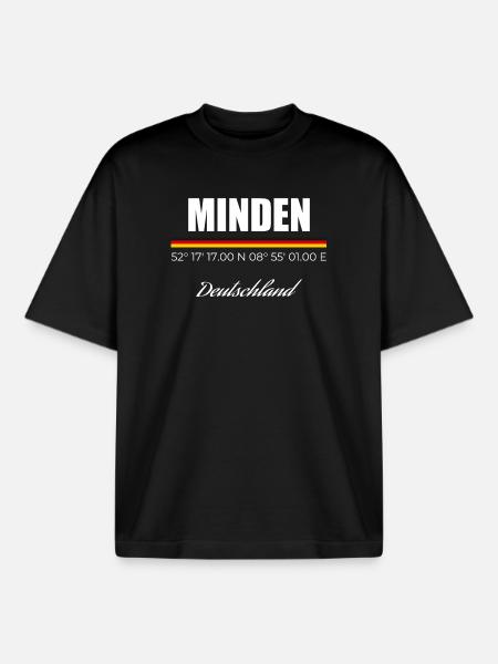 Minden - Boxy Heavyweight Unisex Organic T-Shirt von Stanley/Stella - Schwarz