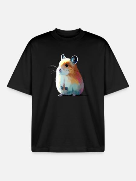 Whistling Hare - Boxy Heavyweight Unisex Organic T-Shirt by Stanley/Stella - black