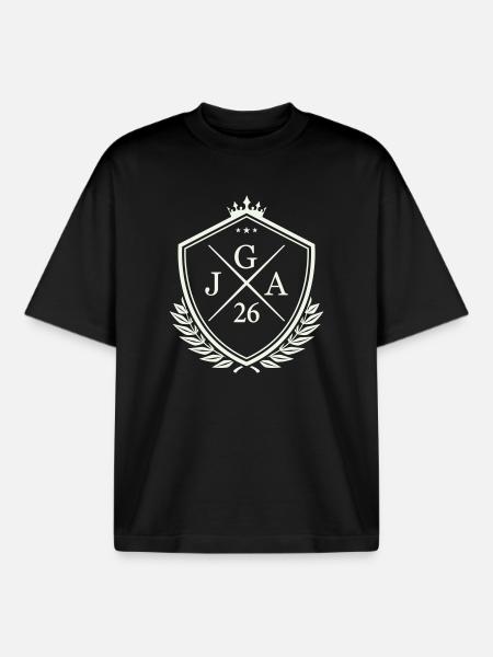 jga_26- - T-shirt unisexe boxy épais biologique Stanley/Stella - noir