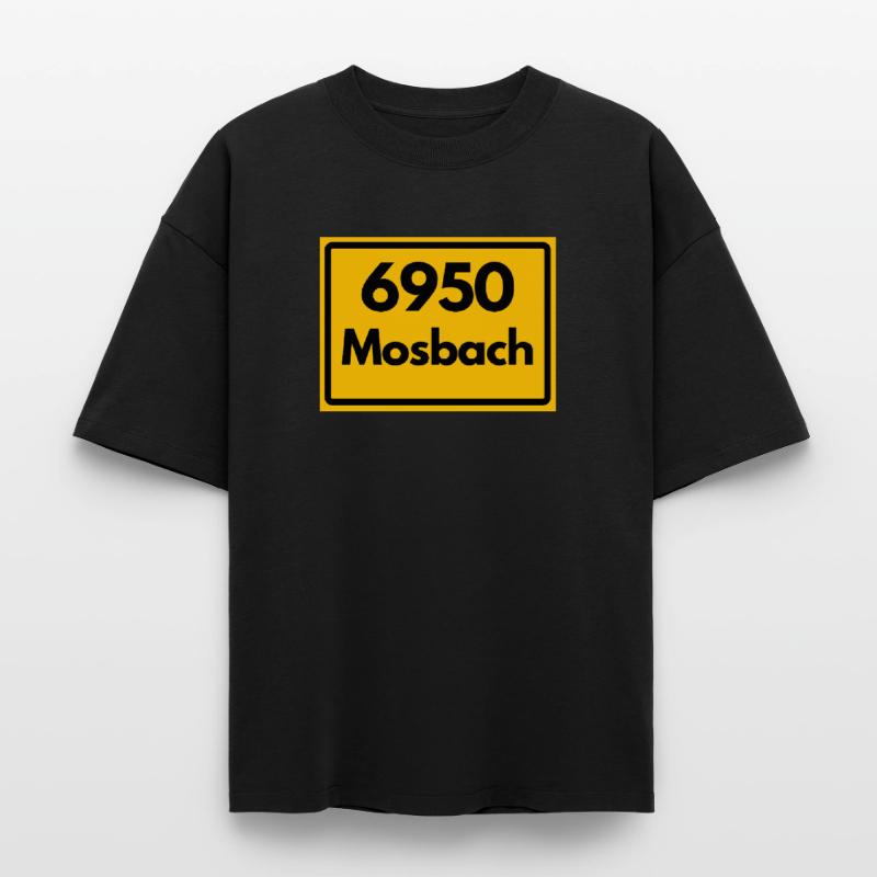 OLD POSTCODE POSTCODE RETRO 6950 MOSBACH HEIMAT BW Boxy Heavyweight Unisex Organic T-Shirt by Stanley/Stella