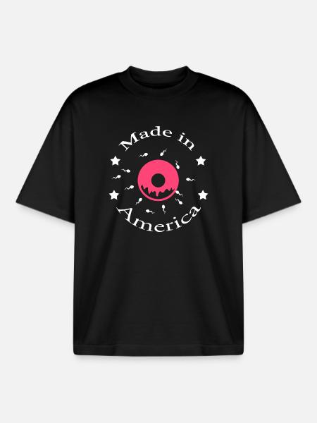 Made in America - Boxy Heavyweight Unisex Organic T-Shirt by Stanley/Stella - black