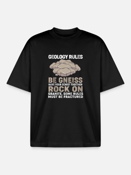 Geology Archaeology - Boxy Heavyweight Unisex Organic T-Shirt by Stanley/Stella - black