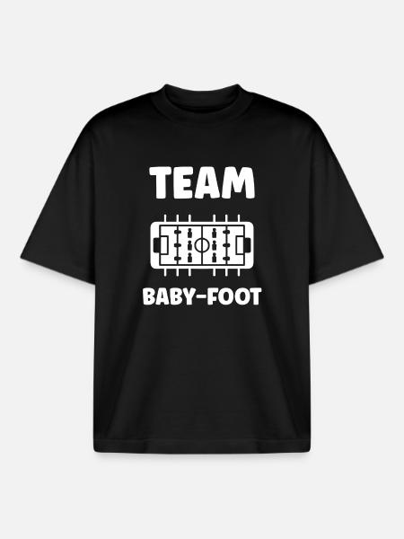 Foosball Team - Boxy Heavyweight Unisex Organic T-Shirt by Stanley/Stella - black