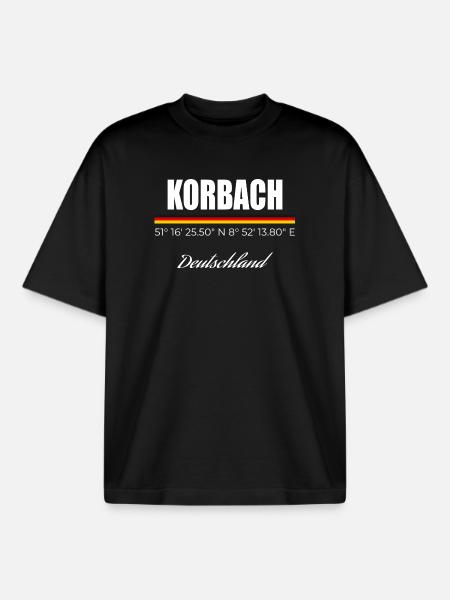 Korbach - Boxy Heavyweight Unisex Organic T-Shirt von Stanley/Stella - Schwarz