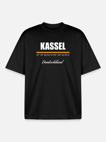 Kassel - Boxy Heavyweight Unisex Organic T-Shirt von Stanley/Stella - Schwarz