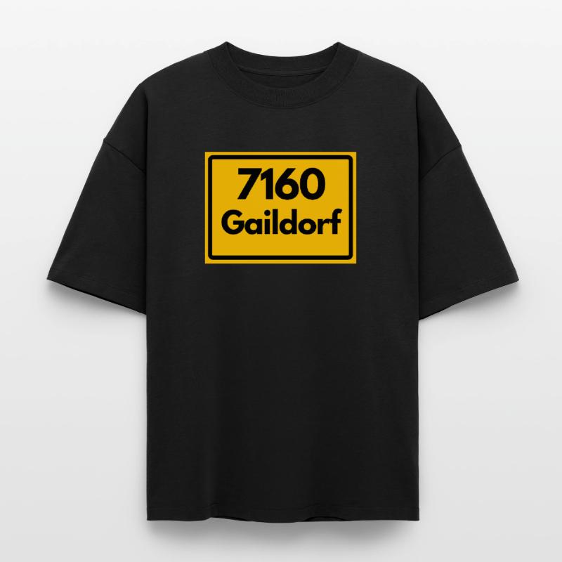 OLD POSTCODE POSTCODE RETRO 7160 GAILDORF HEIMAT Boxy Heavyweight Unisex Organic T-Shirt by Stanley/Stella