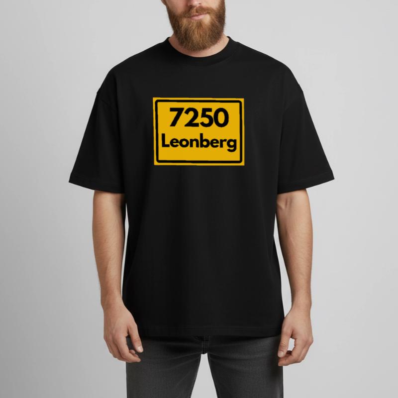 OLD POSTCODE ZIP CODE RETRO 7250 LEONBERG HEIMAT Boxy Heavyweight Unisex Organic T-Shirt by Stanley/Stella