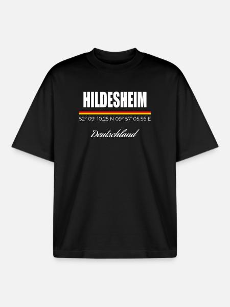 Hildesheim - Boxy Heavyweight Unisex Organic T-Shirt von Stanley/Stella - Schwarz