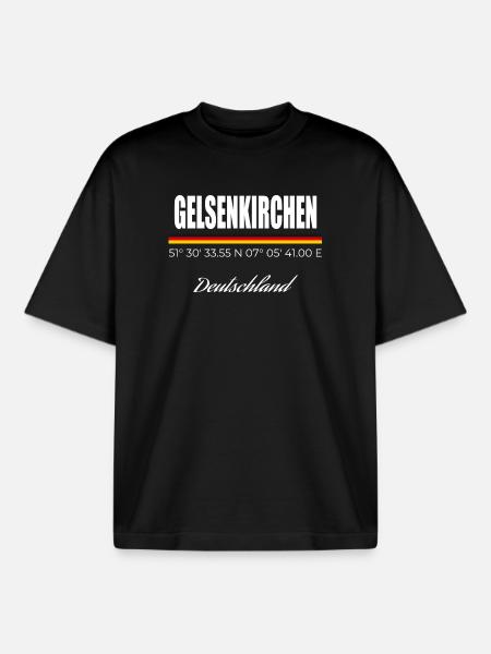 Gelsenkirchen - Boxy Heavyweight Unisex Organic T-Shirt von Stanley/Stella - Schwarz