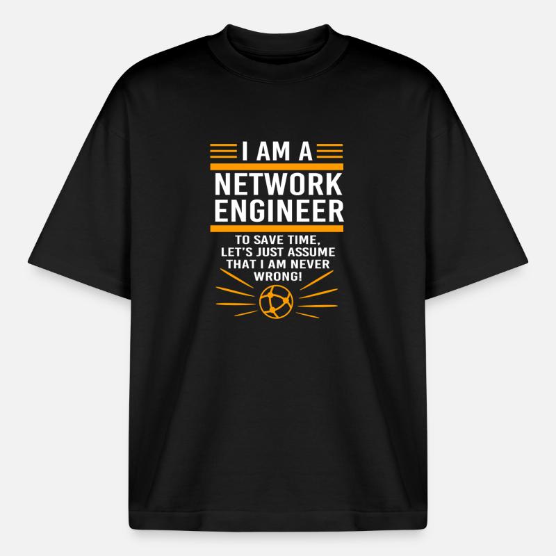 Netzwerk Informatiker Programmierer Admin - Boxy Heavyweight Unisex Organic T-Shirt von Stanley/Stella - Schwarz