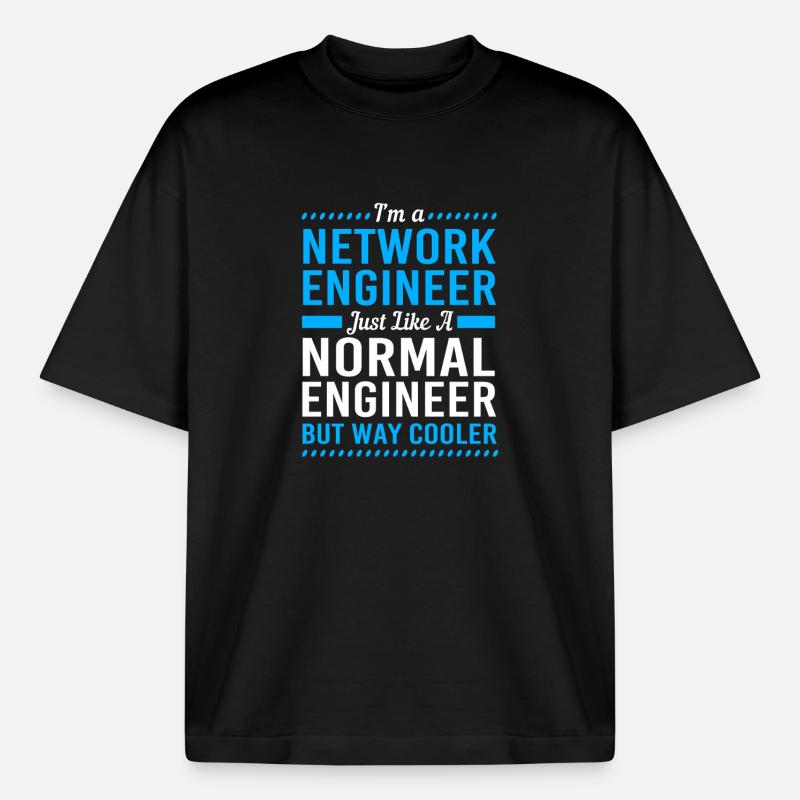 Network Computer Scientist Programmer Admin - Heavyweight Boxy Unisex T-Shirt by Stanley/Stella - black