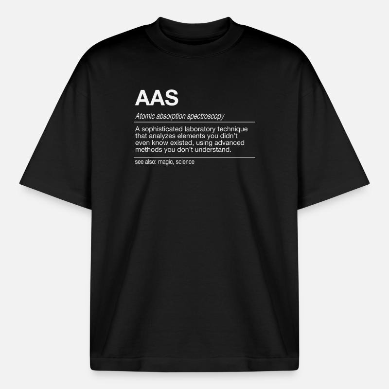 AAS Analyse Atomabsorptionsspektrometrie Analytik - Boxy Heavyweight Unisex Organic T-Shirt von Stanley/Stella - Schwarz