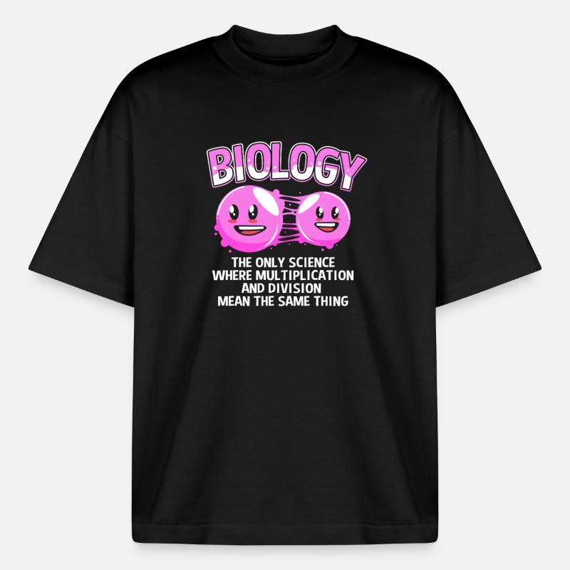 Formule structurale de la molécule - T-shirt unisexe boxy épais biologique Stanley/Stella - noir