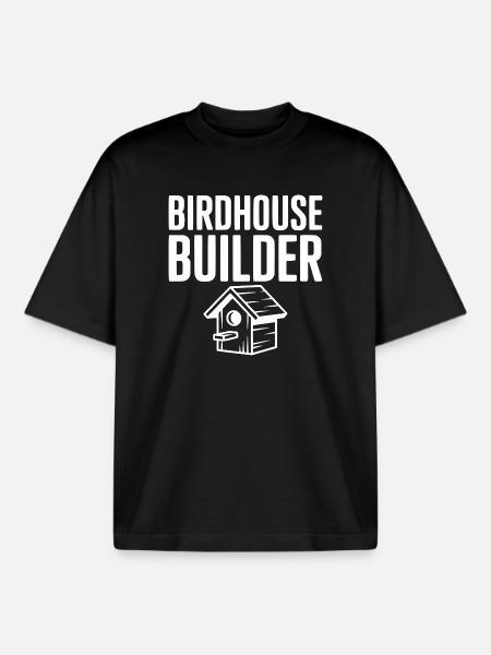 Birdhouse Builder - Boxy Heavyweight Unisex Organic T-Shirt by Stanley/Stella - black