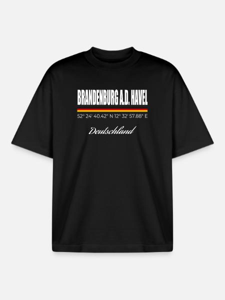 Brandenburg an der Havel - Boxy Heavyweight Unisex Organic T-Shirt von Stanley/Stella - Schwarz