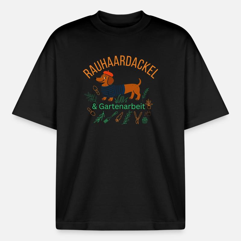 Gipfeli Tester aus Leidenschaft - Schweizer Frühst - Boxy Heavyweight Unisex Organic T-Shirt von Stanley/Stella - Schwarz