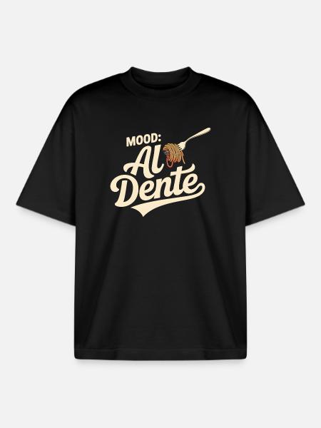 Al Dente Mood | Pasta-ordsprog - Stanley/Stella unisex boxy heavyweight T-shirt økologisk - sort