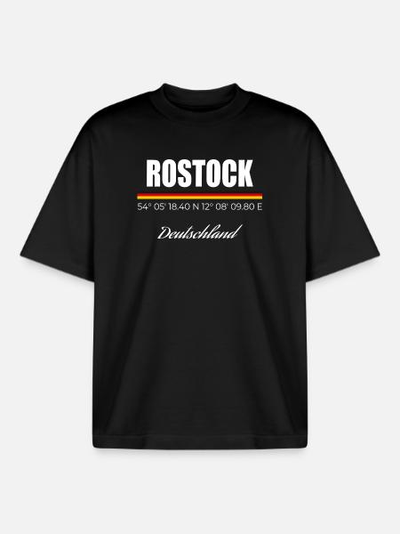 Rostock - Boxy Heavyweight Unisex Organic T-Shirt von Stanley/Stella - Schwarz