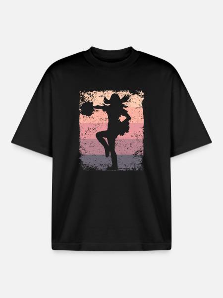 Cheerleader Cheer Mom Cheerleading - Boxy Heavyweight Unisex Organic T-Shirt von Stanley/Stella - Schwarz