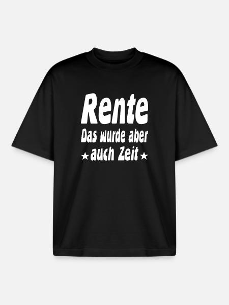 Rente - Boxy Heavyweight Unisex Organic T-Shirt von Stanley/Stella - Schwarz
