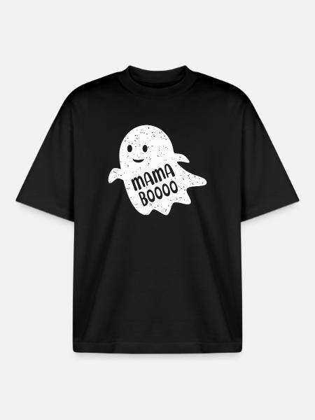 Ghost Ghost Costume Mom Halloween Ghosts - Boxy Heavyweight Unisex Organic T-Shirt by Stanley/Stella - black