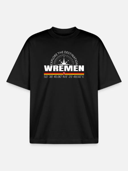 Wremen - Boxy Heavyweight Unisex Organic T-Shirt by Stanley/Stella - black