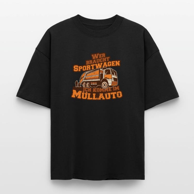 Müllauto Spruch Boxy Heavyweight Unisex Organic T-Shirt von Stanley/Stella